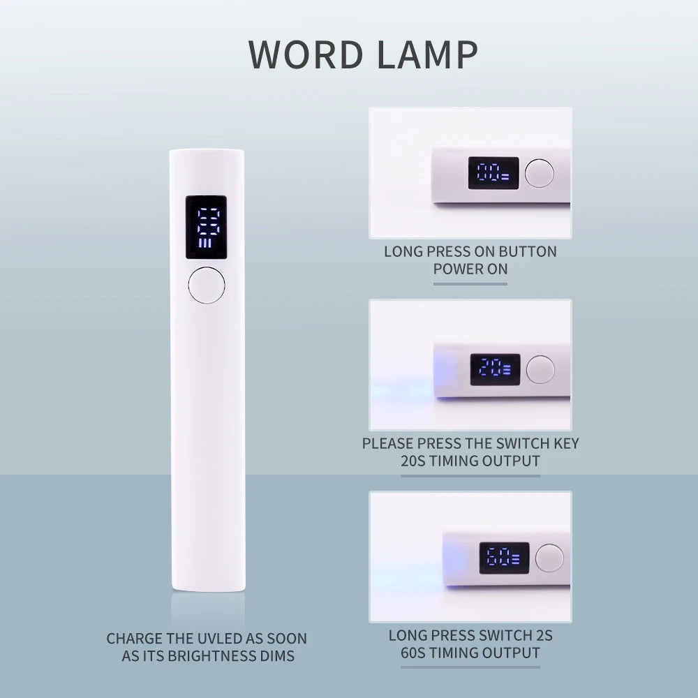 UV-nagellampa Bärbar USB-uppladdningsbar UV LED - 24 Timmar Deals