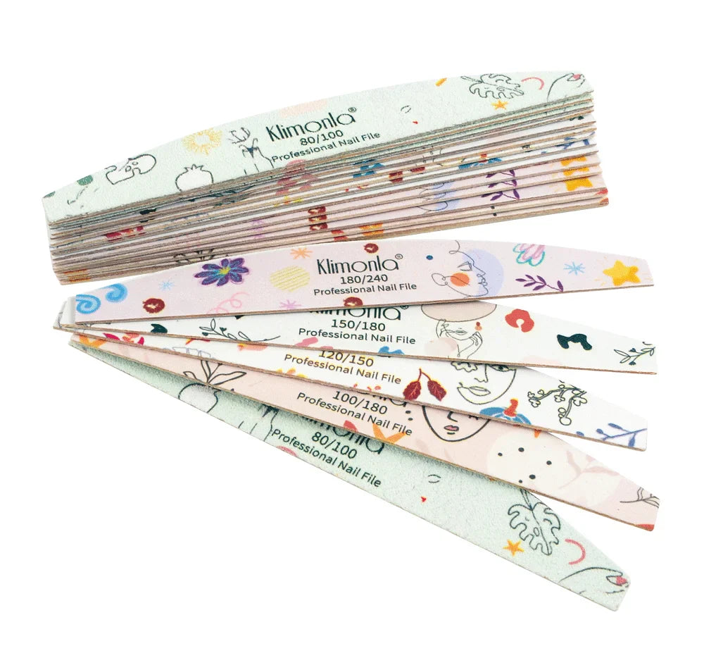10 st/lot nagelfil 100 180 korn Professionell trä dubbelsidig fil Tvättbar - 24 Timmar Deals