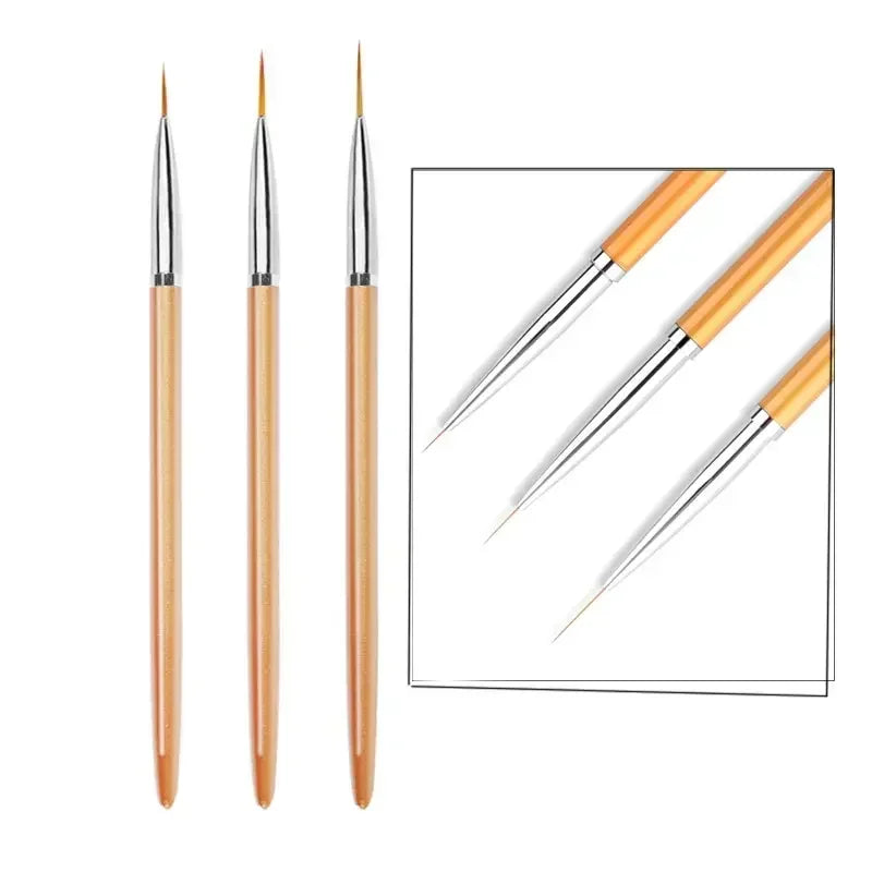 3Pcs Nail Art Liner Brush - 24 Timmar Deals