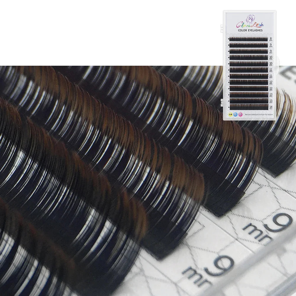 Individual Color Lashes Natural Long Eyelash Extension Pink/Red/Green/White/Purple Mixed Length Soft Colored Lahses - 24 Timmar Deals