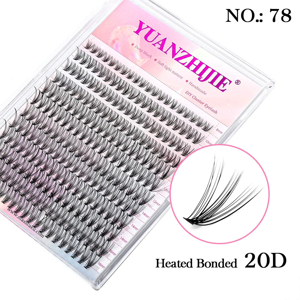 Mix Color 144 Russian Volume False Eyelashes Natural Soft Cluster Segment Lashes - 24 Timmar Deals