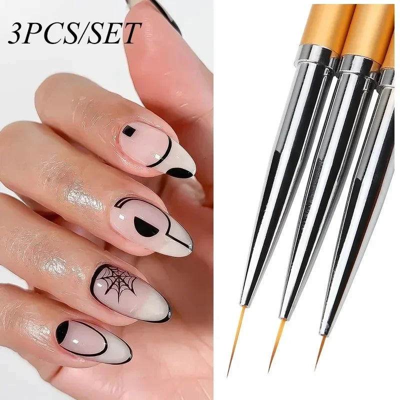 3Pcs Nail Art Liner Brush - 24 Timmar Deals