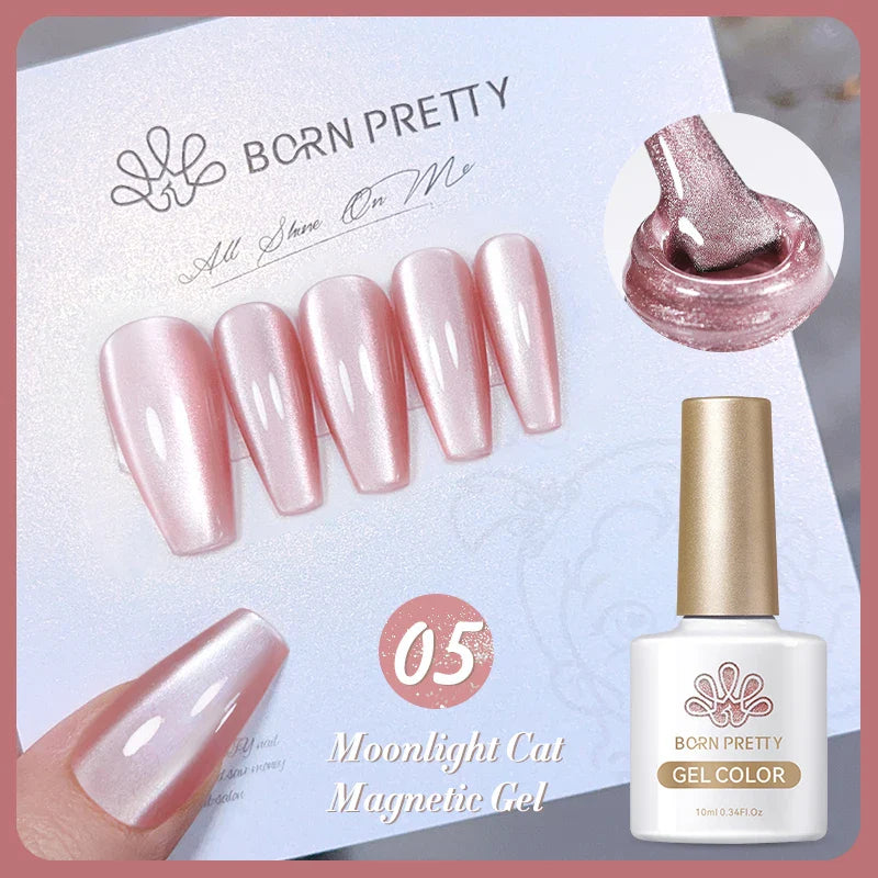 10ml Magic Cat Magnetic Gel Nail Polish Sparking Aurora Silver Effect Soak Off UV Gel Varnis Semi-Transparent - 24 Timmar Deals