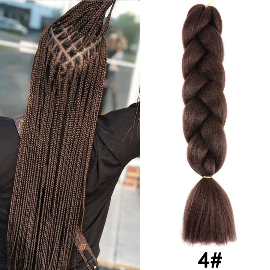 Syntetiska hårförlängningar för att göra afrikanskt fläthår högtemperaturfiber - 24 Timmar Deals