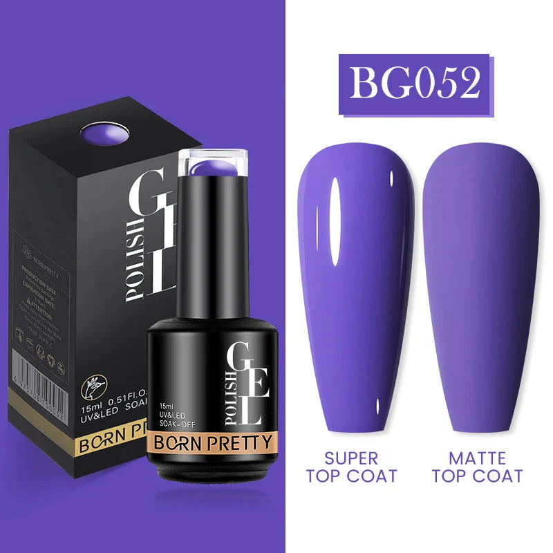 15ml Soak Off UV LED Gel Nail Polish Hybrid Varnish Nail Art Manicure 114 Colors Semi-Permanent Base Top Coat - 24 Timmar Deals
