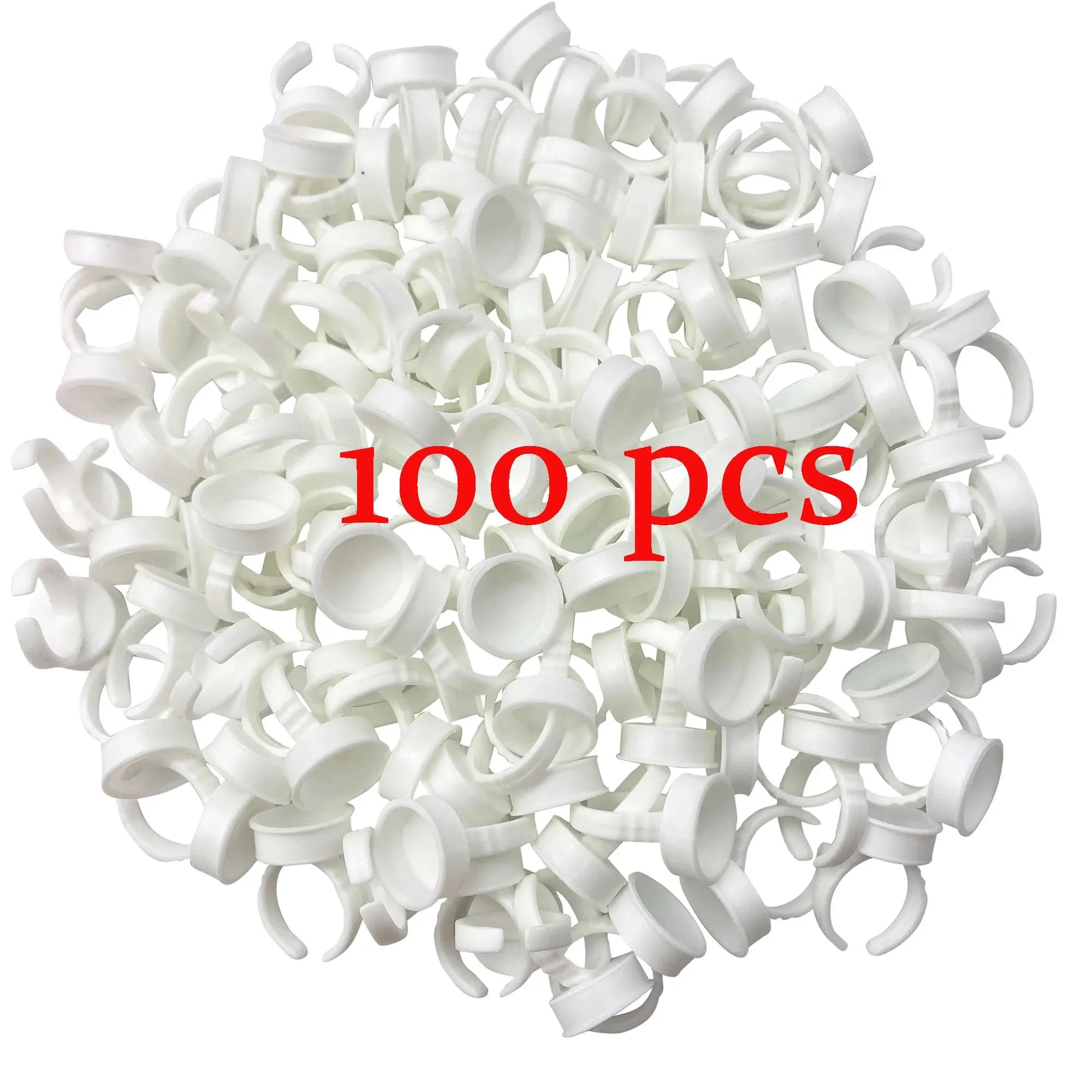 50/100 st Engångs ögonfranslim Cup Ringar Hållare Behållare Tatuering Pigment Ögonfransförlängningsverktyg Lash Supplies - 24 Timmar Deals