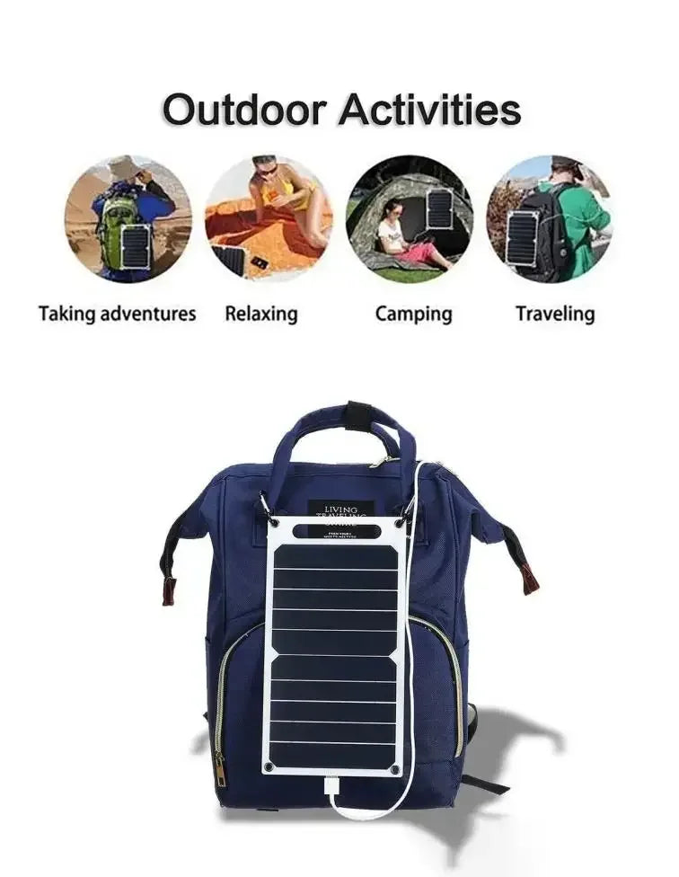 30W Solpanel Med USB Vattentät Utomhusvandring och Camping Bärbart Batteri Mobiltelefon Laddningsbank Laddningspanel 6,8V - 24 Timmar Deals