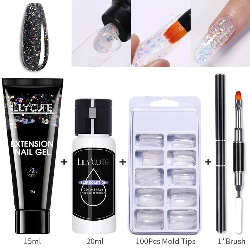 15ml Polygel Nail Extension Set - 24 Timmar Deals
