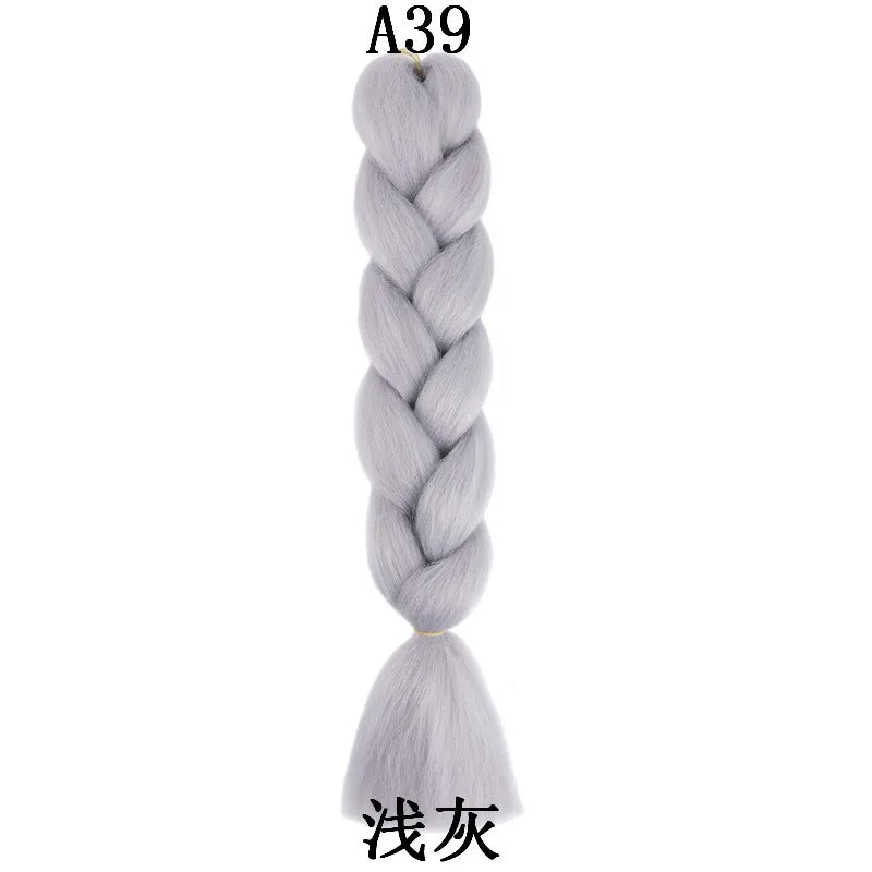 Syntetisk 1st 24 tum 100g Flätning Hårbox Flätor Färgglad Twist Flätning Hårförlängningar Syntetisk Virkad Flätning - 24 Timmar Deals