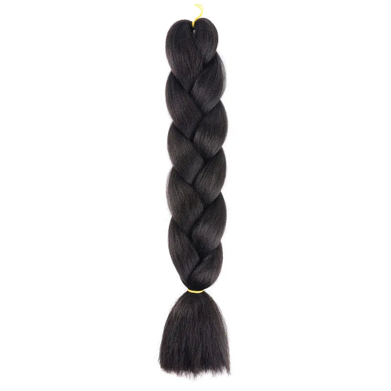 Syntetisk 1st 24 tum 100g Flätning Hårbox Flätor Färgglad Twist Flätning Hårförlängningar Syntetisk Virkad Flätning - 24 Timmar Deals