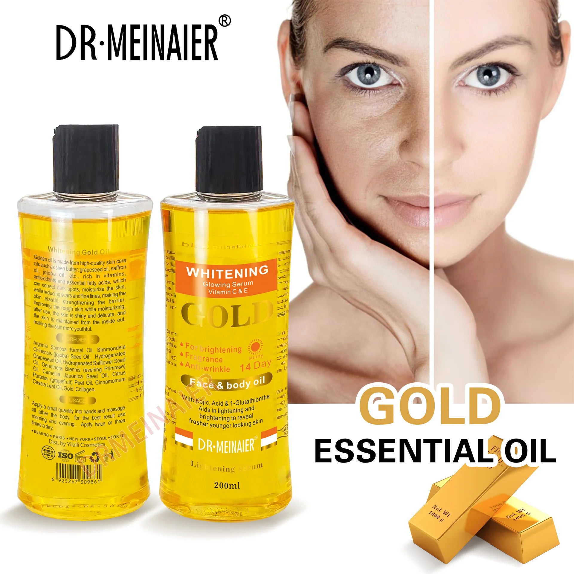 200ml Morocco Whitening Oil Gold Body - 24 Timmar Deals