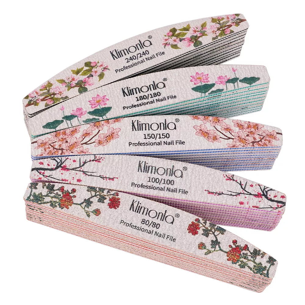 3/5/10 st nagelfil Blomma tryckt Nagelbuffert 80/100/150/180/240 - 24 Timmar Deals