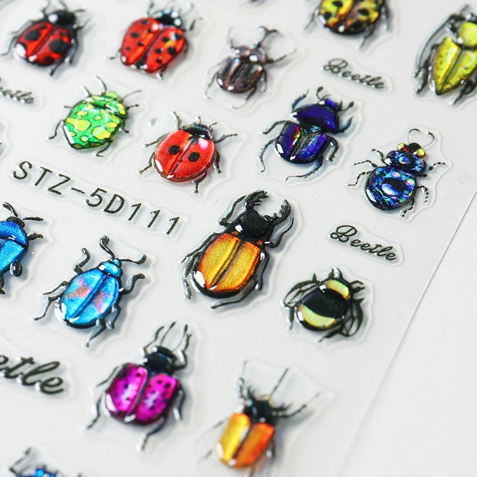 5D Beetle Bug Nail Art dekaler - 24 Timmar Deals
