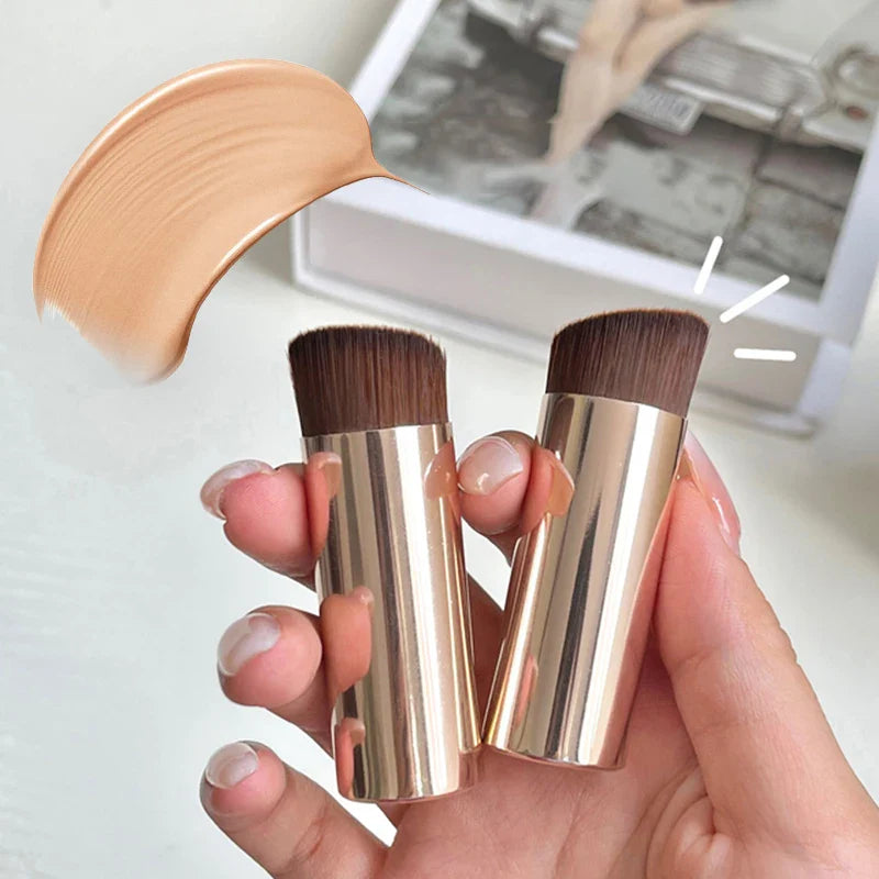 1 st Portabel Foundation Brush Bevel Top för flytande kräm och pulver konturblandning Concealer Ansiktsborste - 24 Timmar Deals