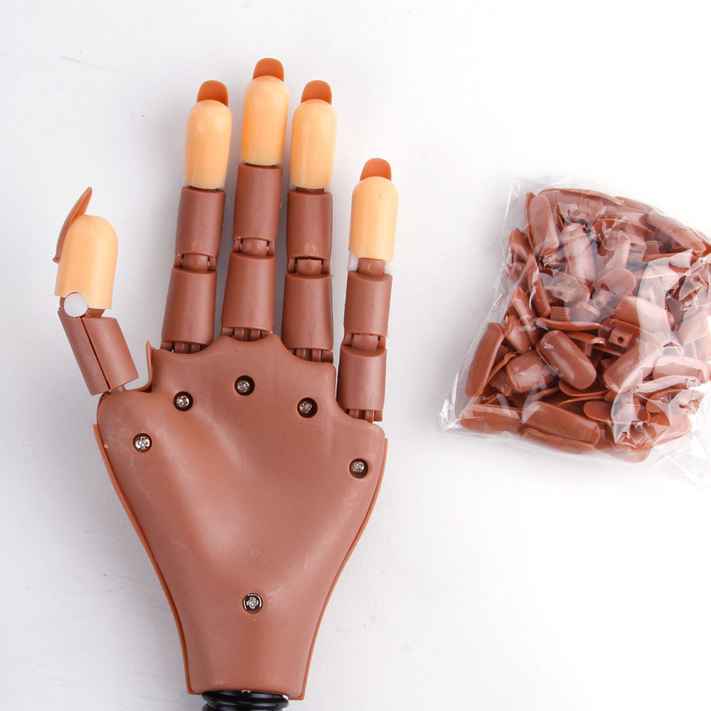 Träningshand för akryl/gelnaglar Justerbar flexibel nagel Träning för händerna rörlig med 100/200 nagel - 24 Timmar Deals