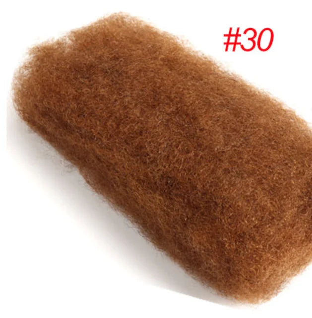 Remy Hair Afro kinky bulk människohår för flätning 1 bunt 50 g/st Naturliga färgflätor - 24 Timmar Deals