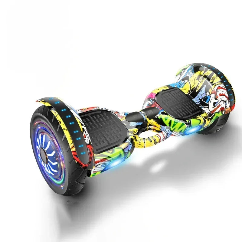 10 tums Bluetooth Music Led Light Two Wheel Smart Självbalanserande elektrisk hoverboard för barn - 24 Timmar Deals