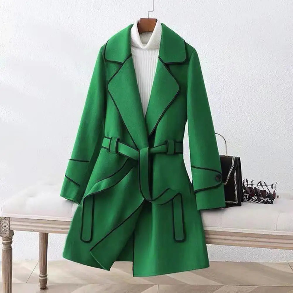 Snygga Ytterkläder för kvinnor Elegant långärmad höst vinterkappa - 24 Timmar Deals