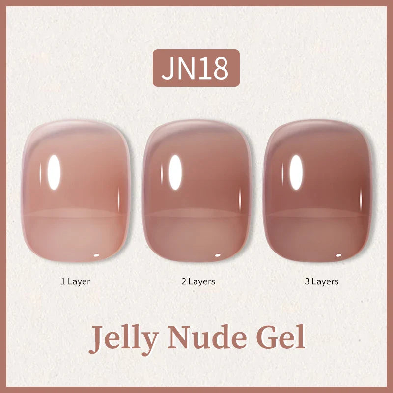 Transparent Jelly Nude Gellack 10ml Sheer Glitter Crystal Varnish - 24 Timmar Deals