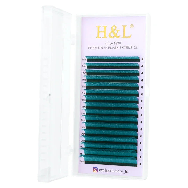 H&L Color Russian Volume Eyelashes Extension Curl Eyelash Extension Mink Lashes Individual Eyelashes Makeup Tool - 24 Timmar Deals