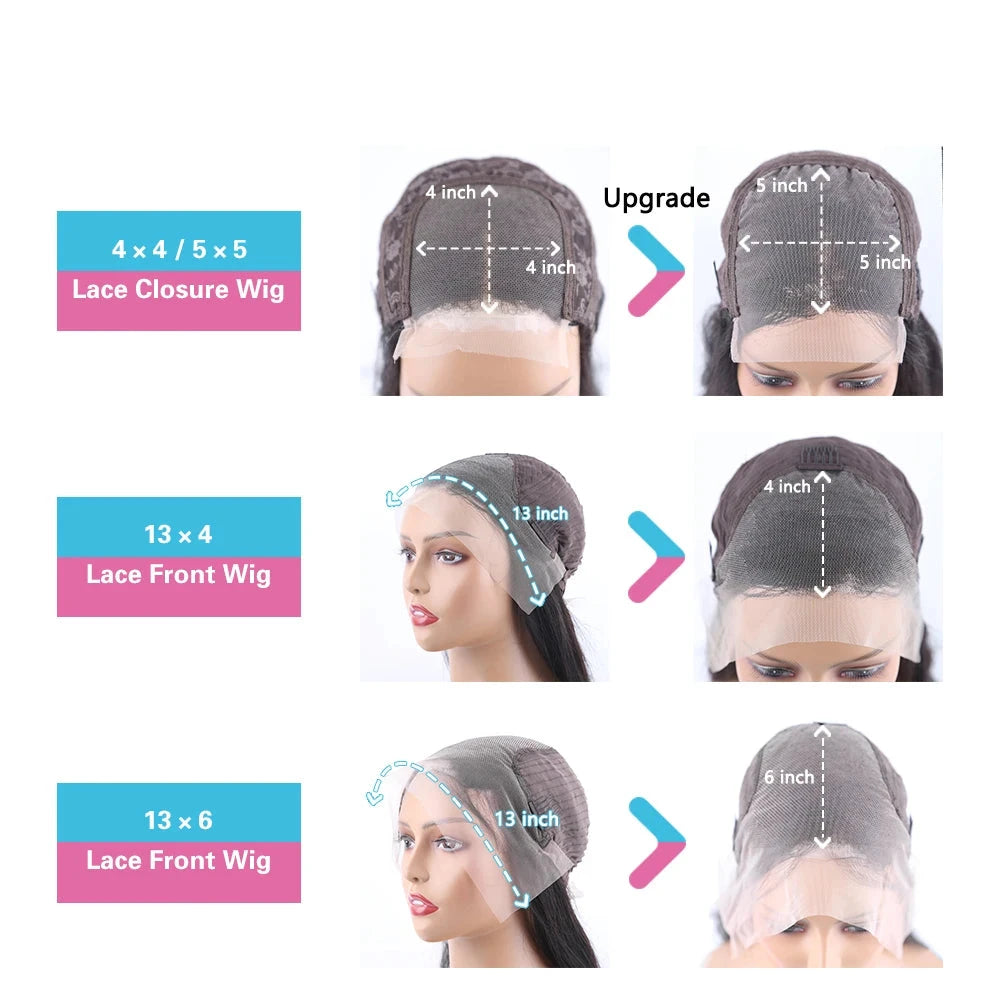 Body Wave Lace Front Människohår Peruk Med Lugg - 24 Timmar Deals