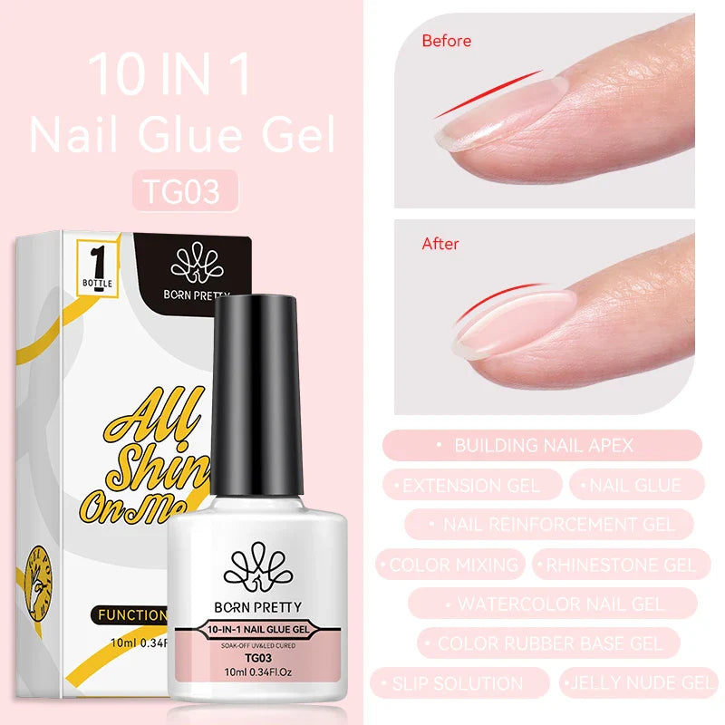 BORN PRETTY 1PC Black White Red Color Collection Nail Gel Polish 10ml Varnis Semi-permanent Soak Off UV LED Gel for Manicure - 24 Timmar Deals