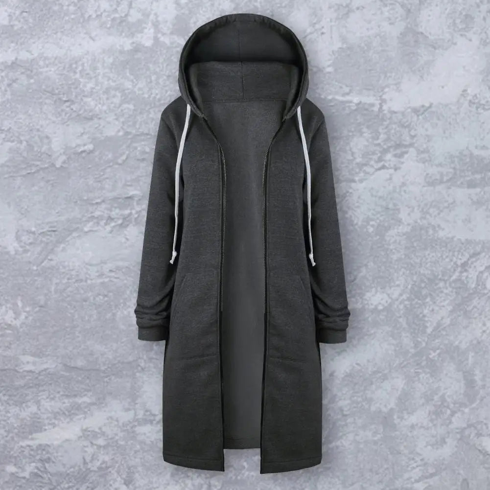 Dragkedja Design Långärmad Huvtröja - 24 Timmar Deals