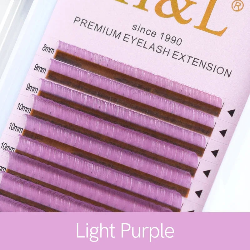 H&L Color Russian Volume Eyelashes Extension Curl Eyelash Extension Mink Lashes Individual Eyelashes Makeup Tool - 24 Timmar Deals