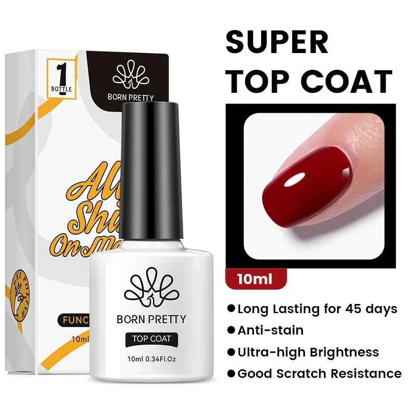 BORN PRETTY 1PC Black White Red Color Collection Nail Gel Polish 10ml Varnis Semi-permanent Soak Off UV LED Gel for Manicure - 24 Timmar Deals