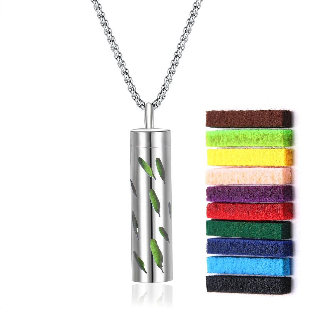 Aromaterapi Halsband Diffuser hänge 316L medaljong i rostfritt stål - 24 Timmar Deals