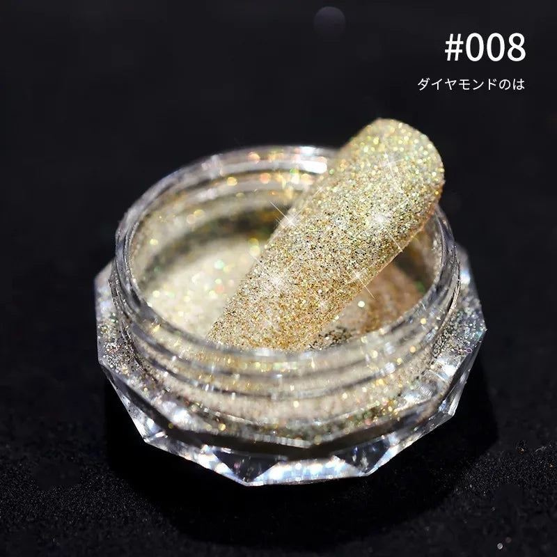 Holographic Nail Powder Net-2g Chrome Laser Mirror Glitter - 24 Timmar Deals