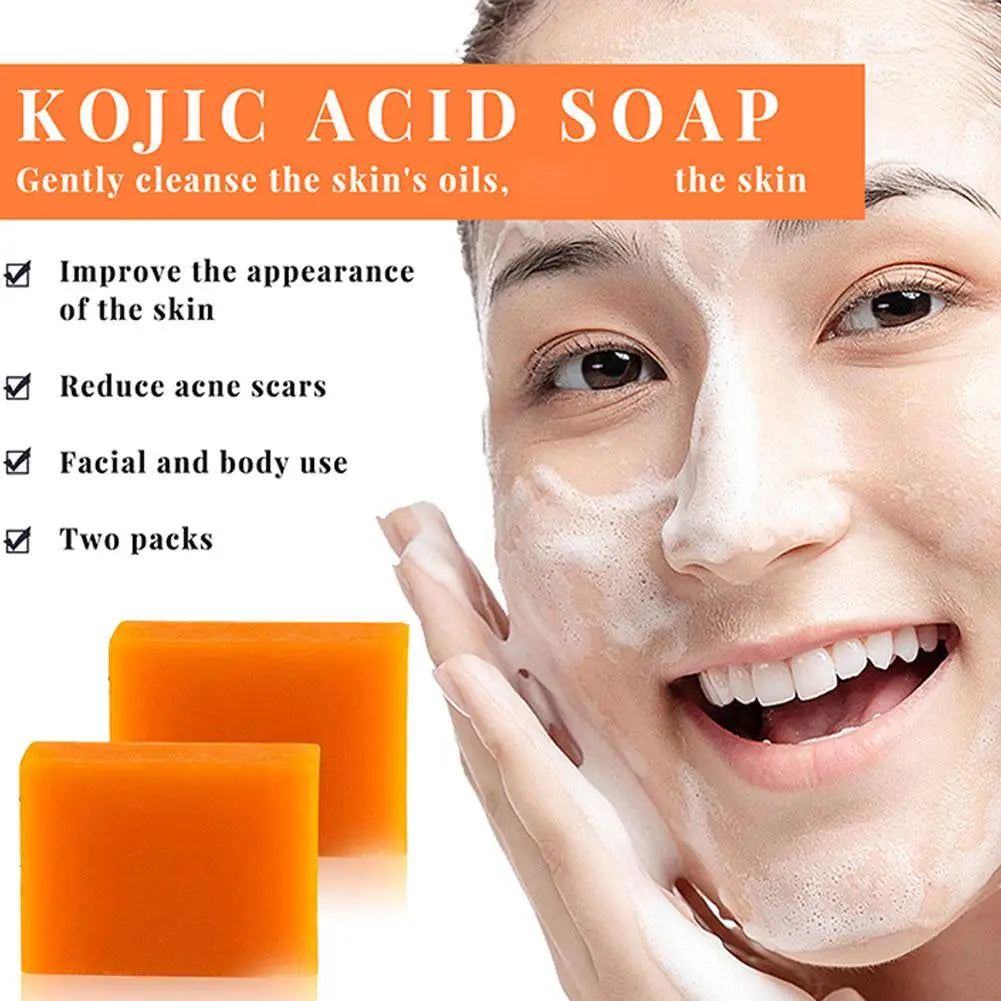 65gX2pcs Kojic Acid Soap Kojic Acid Soap Original Product Face Cream Body Lotion Facial Wash Whitening Anti Aging Acne Dark Spot - 24 Timmar Deals