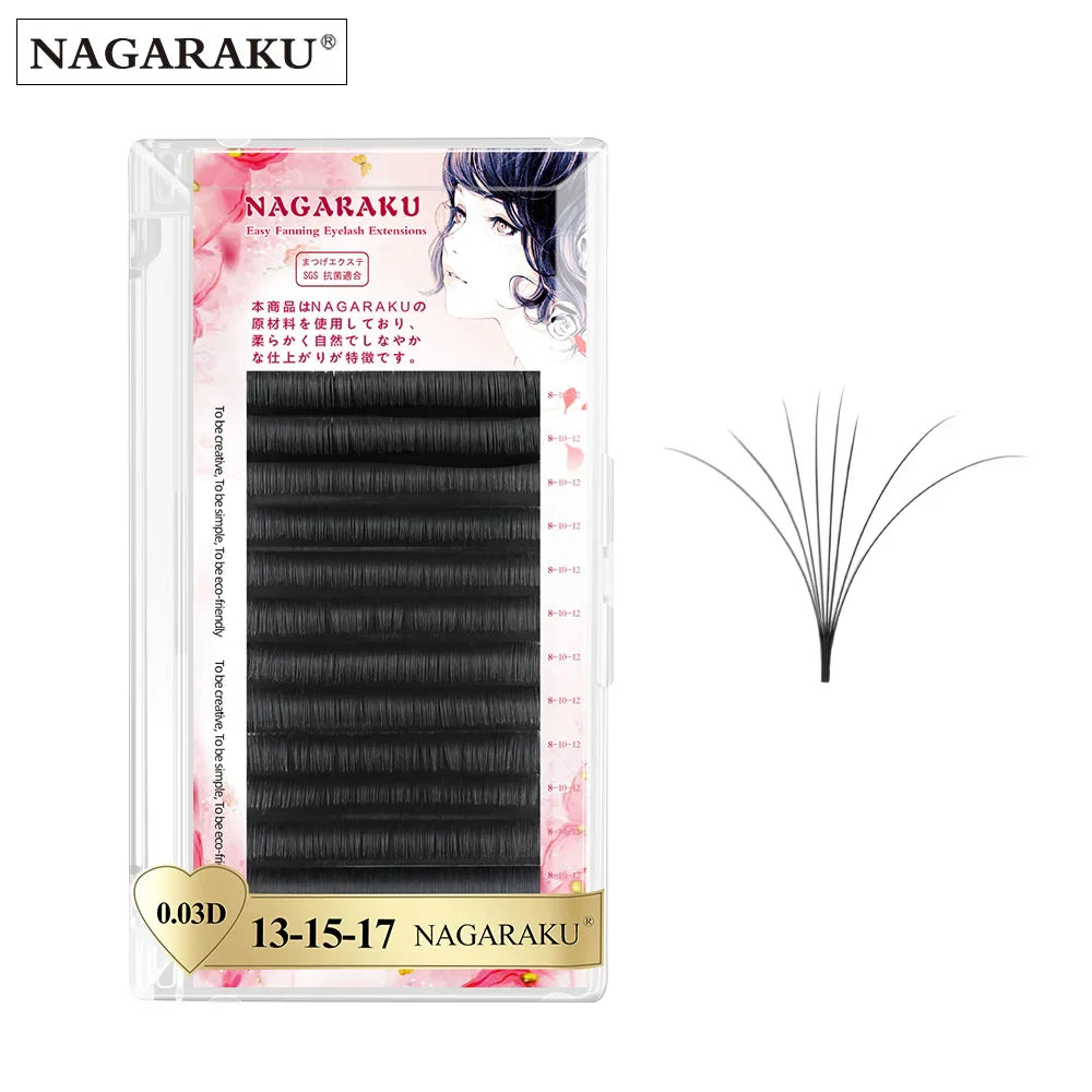 Eyelashes Makeup Easy Fans Wires Extension Bloom Auto Fans Eyelash mega volume Lashes Quality Natural - 24 Timmar Deals
