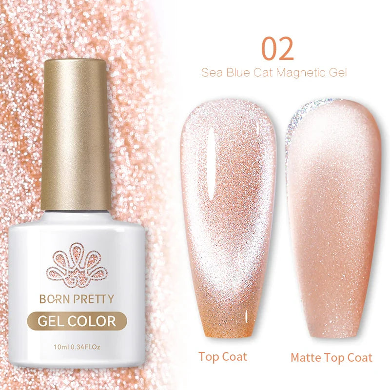 Reflekterande Cat Magnetic Gellack 10ML Silver Shinning Glitter Vernis Semi Permanent Soak Off Magnetic UV Gel - 24 Timmar Deals