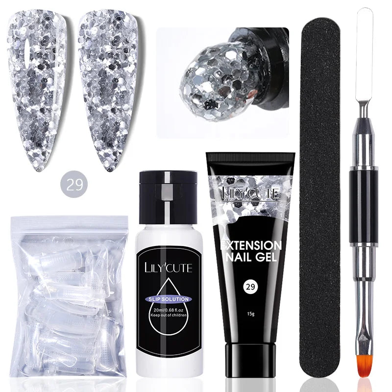 15ml Polygel Nail Extension Set - 24 Timmar Deals
