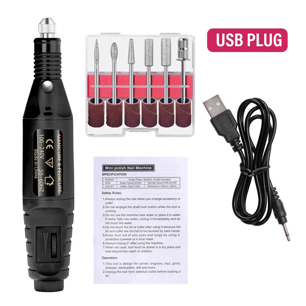 1 Set Professional Electric Nail Drill Machine - 24 Timmar Deals
