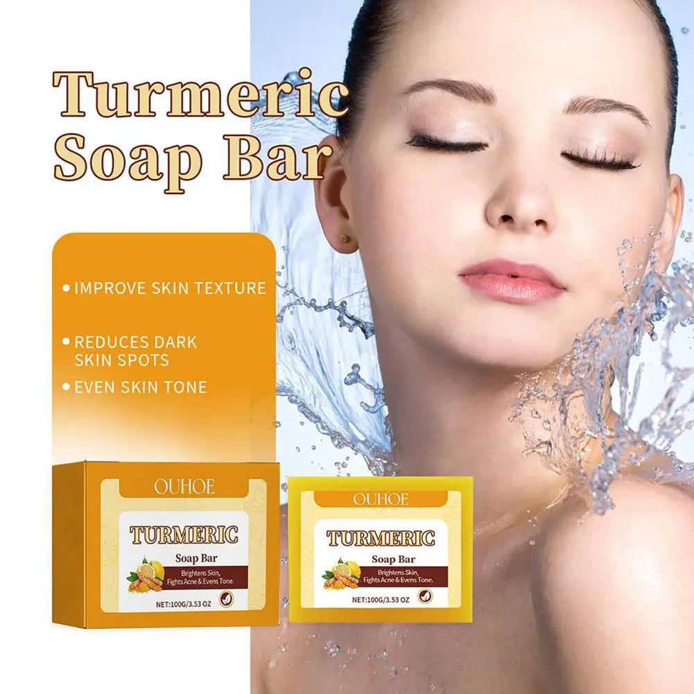 Lemon Turmeric Kojic Acid Soap Bar Turmeric Face And Care Body Soap Care Skin Body Oil Removal 100g Acne Soap Whitening Skin - 24 Timmar Deals