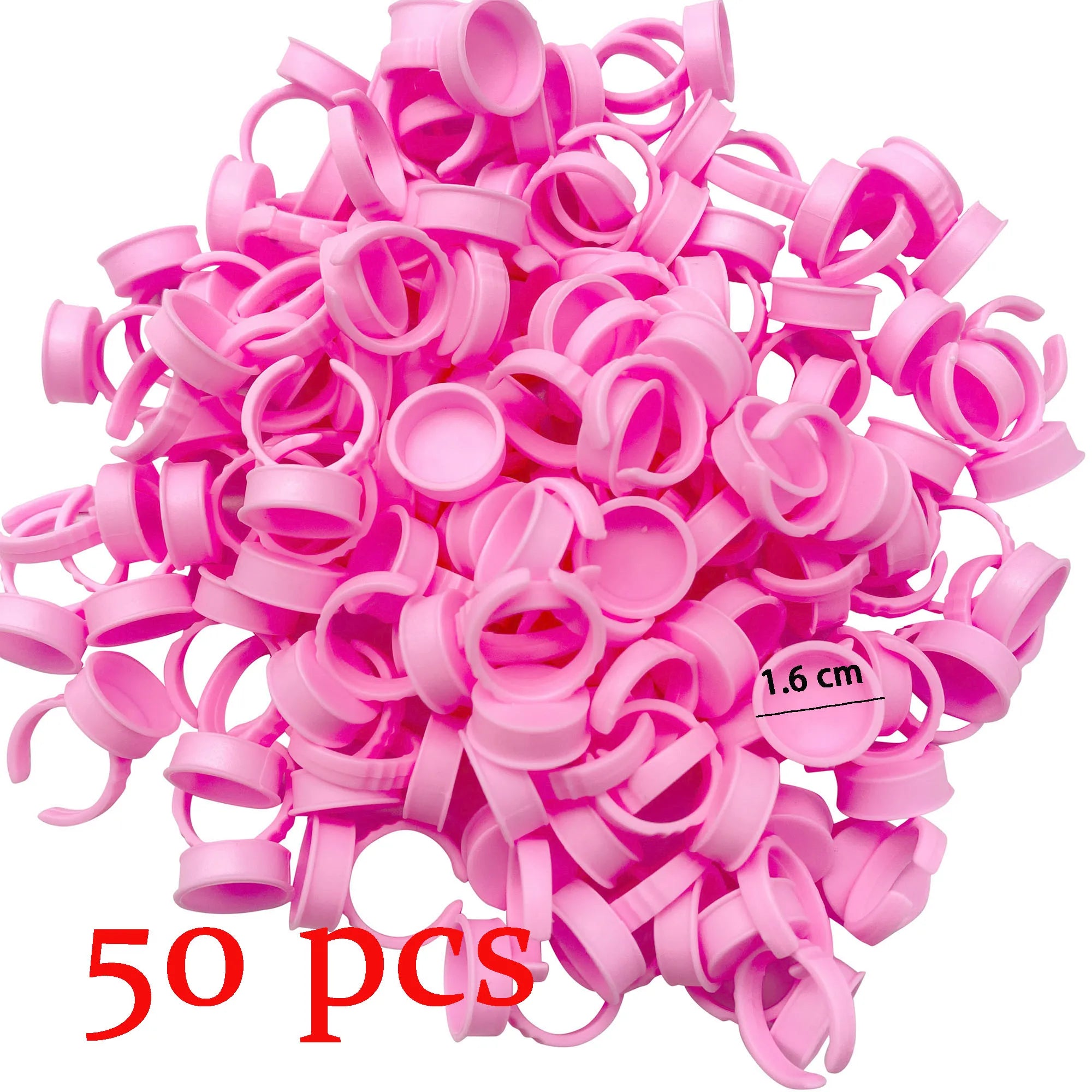 50/100 st Engångs ögonfranslim Cup Ringar Hållare Behållare Tatuering Pigment Ögonfransförlängningsverktyg Lash Supplies - 24 Timmar Deals