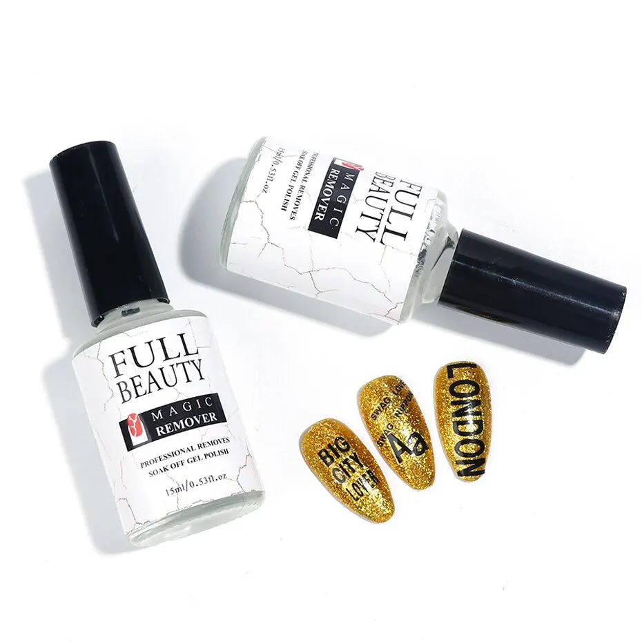 2st Magic Remover Nail Gel Polish Fast Remover Gel Polish 15ML Soak Off UV LED Cleaner Function Gel Ta bort manikyrverktyg - 24 Timmar Deals