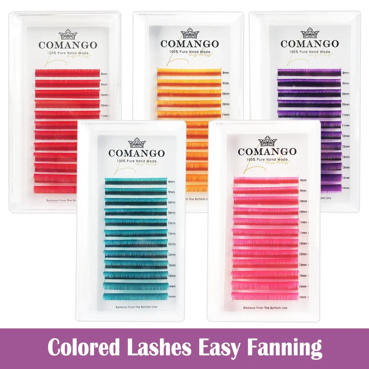 Dark Brown Easy fan Eyelash Extension Mix Mink Individual Ombre Eyelash Lashes High Quality Colorful Blooming Lashes Extension - 24 Timmar Deals