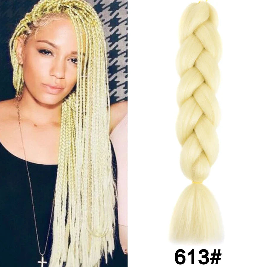 Syntetiska hårförlängningar för att göra afrikanskt fläthår högtemperaturfiber - 24 Timmar Deals
