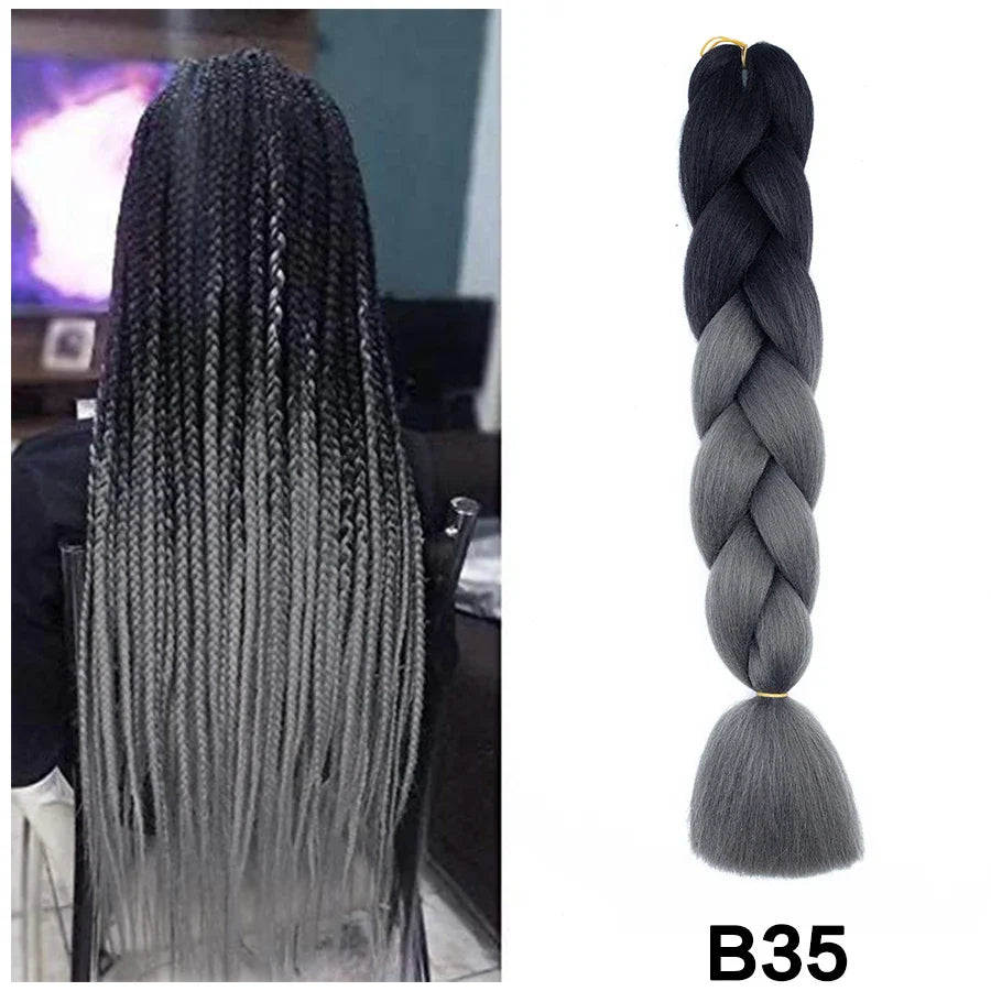 Syntetiska hårförlängningar för att göra afrikanskt fläthår högtemperaturfiber - 24 Timmar Deals