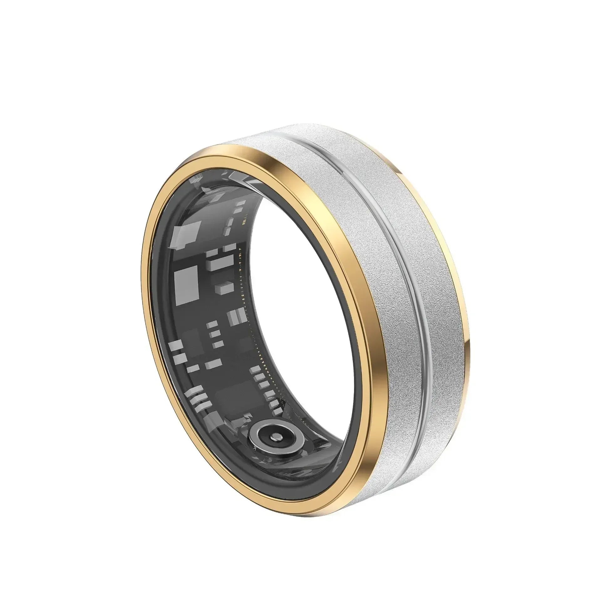 Smart Ring Steel Shell Sömnhälsoövervakning 3ATM Vattentät multisportlägesring för Xiaomi, Huawei, IOS - 24 Timmar Deals