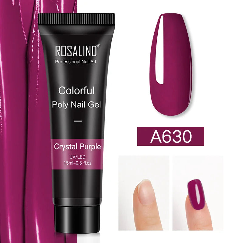 15/30 ml Poly Nail Gel Semi Permanent Akryl Extension Crystal Nail Art Fast Builder Hybrid Lack UV Poly Nagellack - 24 Timmar Deals