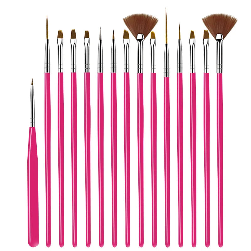 7/9/11/15/25MM Nail Liner Pensel Sett - 24 Timmar Deals
