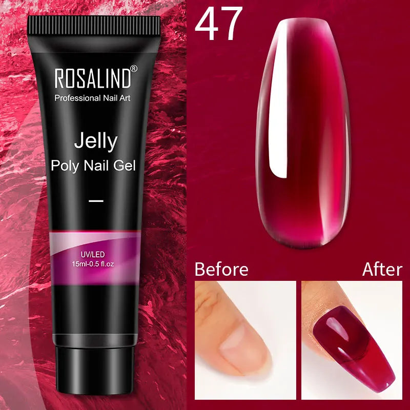 Poly Gel Akryl Extension Crystal Nail Art Hybrid Lack Slip Solution Poly Nagellack Semi Permanent 15/30ml - 24 Timmar Deals