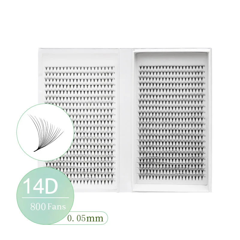 800/1600 Fans Premade Volume Lashes Fan Individual Sharp Pointy Base Premade Russian Volume Fans Eyelash Extension - 24 Timmar Deals