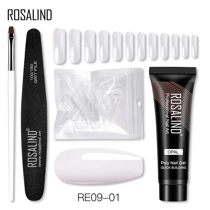 Poly Gel Akryl Extension Crystal Nail Art Hybrid Lack Slip Solution Poly Nagellack Semi Permanent 15/30ml - 24 Timmar Deals