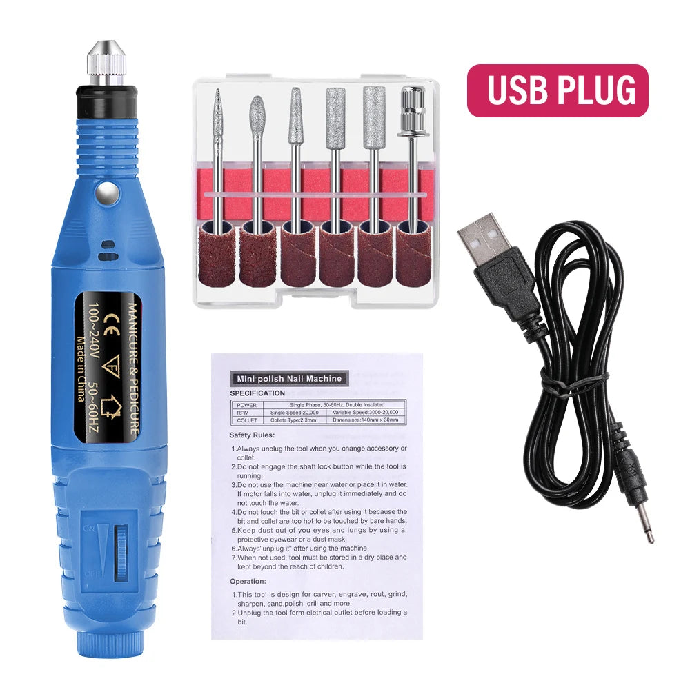 1 Set Professional Electric Nail Drill Machine - 24 Timmar Deals