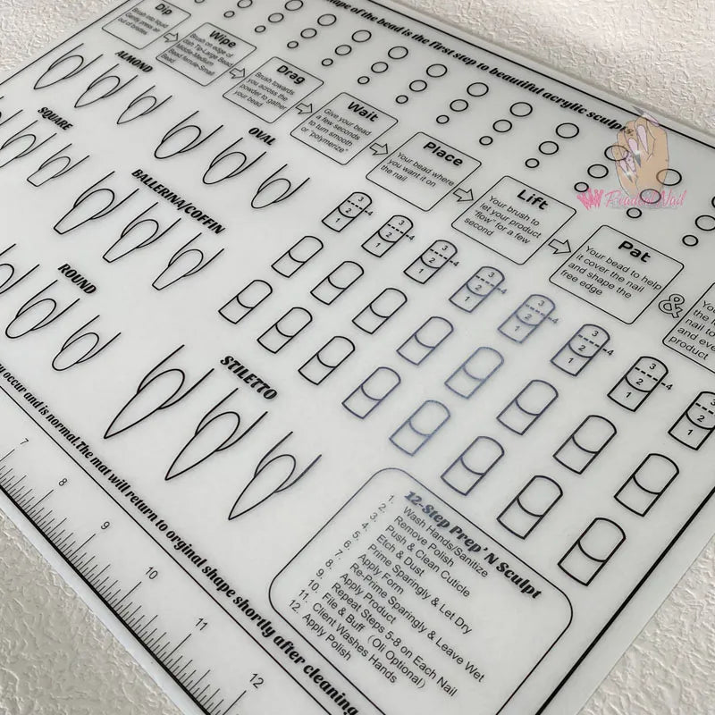 1st Silikon Akryl Nagelövningsark Utbildning - 24 Timmar Deals